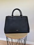 Lauren Ralph Lauren CROSSHATCH LEATHER LARGE HANNA SATCHEL