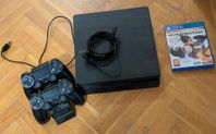 Ps4 Slim med 2 kontroller och 1 spel