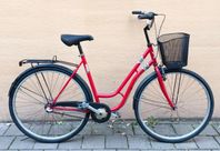 3 Växlad cykel med hand o fotbroms + korg - 28 tum