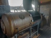 Texas offset BBQ smoker