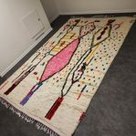 Super konstnärlig äkta ull Berber matta 200×300 cm