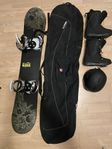 Snowboard, Bindningar, Väska,  Boots, Hjälm.