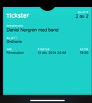 Två biljetter Daniel Norgren 12/10