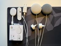 Google chromcast tv HD med två Google Nest mini