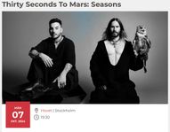 2st biljetter Thirty Seconds To Mars - Hovet 7 Okt