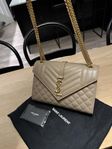 YSL Envelope Medium Dark Beige