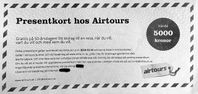 Airtours presentkort 5 000 kr