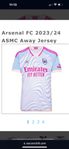 Arsenal FC 2023/24 ASMC Away Jersey. Name Daniel. Number7