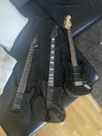 jackson 7 strängad, Harley benton baritone, squier strat