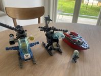 Lego 3 småfartyg och gubbe