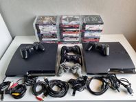 PS3 Playstation med 39 Spel