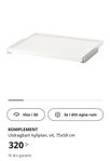 5 st Ikea komplement utdragbara hyllplan