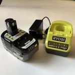 RYOBI batteri och laddare