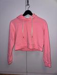 Rosa kort hoodie/ storlek S