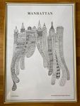 Olle Eksell Manhattan poster 50x70cm