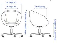 Skruvsta skrivbordsstol Idhult svart ikea