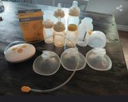 medela solo hands-free med massa tillbehör 