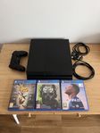 Playstation 4 + kontroll + 3 spel