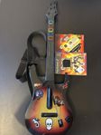 PS2 GUITAR HERO GITARR + MOTTAGARE + GUITAR HERO WORLD TOUR