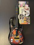 XBOX 360 GUITAR HERO GITARR + 2 SPEL ALLT FUNGERAR PERFEKT