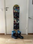 Burton snowboard 120cm samt Grom boots