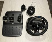 Logitech Trueforce G923 ratt, pedaler och växelspak