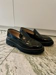 Chunky loafers i svart skinn, stl 38, från Marzio