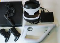 Playstation 4 med VR och tillbehör 