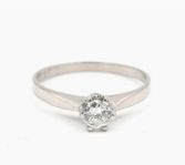 Diamantring i 18k vitguld - 0,34 ct