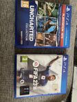 ps4 spel: FIFA 23 och Uncharted