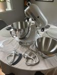 KitchenAid Artisan köksmaskin Vit med fler tillbehör