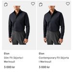 Skjorta, Eton. Slim fit i Merinoull