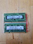 DDR3/DDR2 ram minnen (2 GB/512 MB)