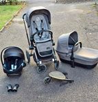 PAKET! Priam LUX Manhattan Grey + isofix bas och bilbarnstol