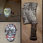 Halloween hjärn peruk och masker mm