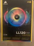 Corsair LL Series LL120 RGB Svart 3-pack