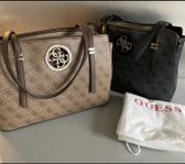 Äkta Guess Satchel 1st brun NY och 1 st svart i använt ski