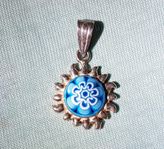 Venetian Sun Murano Italien Silver Millefiori