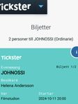 Johnossi 2st biljetter 11 okt kl 20:00 i Göteborg 250kr/st.