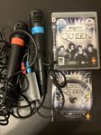 PS3 SINGSTARPAKET MICROFONER+SPELET QUEEN ALLT I NYSKICK