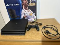 PS4 PRO med original kontrollen samt kontroll laddare