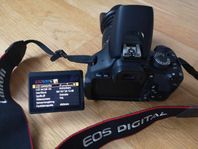 Canon EOS 600D digital systemkamera med massor av tillbehör