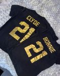 Bonnie & Clyde T-shirt for couple, storlek L, M