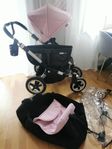 Bugaboo Donkey Mono Rosa, barnvagn, syskonbarnen 