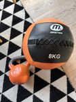 Wall ball/ medicinboll 8kg - så gott som oanvänd. 