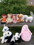 Dockor gosedjur, häst, panda, My Little Pony, Barbapappa