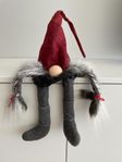 Tomte med långa ben - julpynt - juldekoration - tygtomte