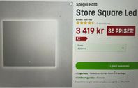 Badrums spegel HAFA Square LED