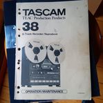 Tascam Teac 38, operation manual