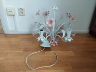 Taklampa med rosa blommor italiensk vintage